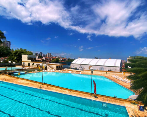Parque aquático piscinas