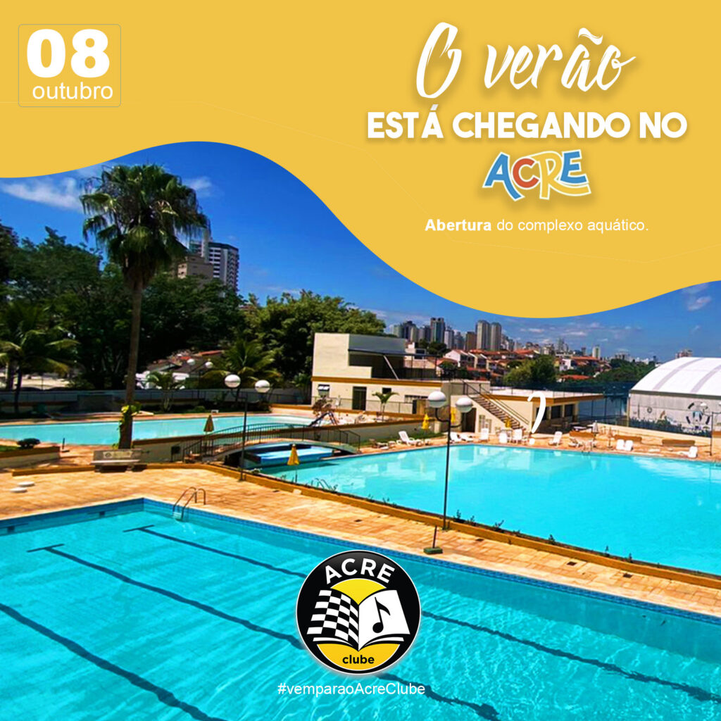 Inauguração das piscinas - Acre Clube  Associação cultural recreativa  esportiva