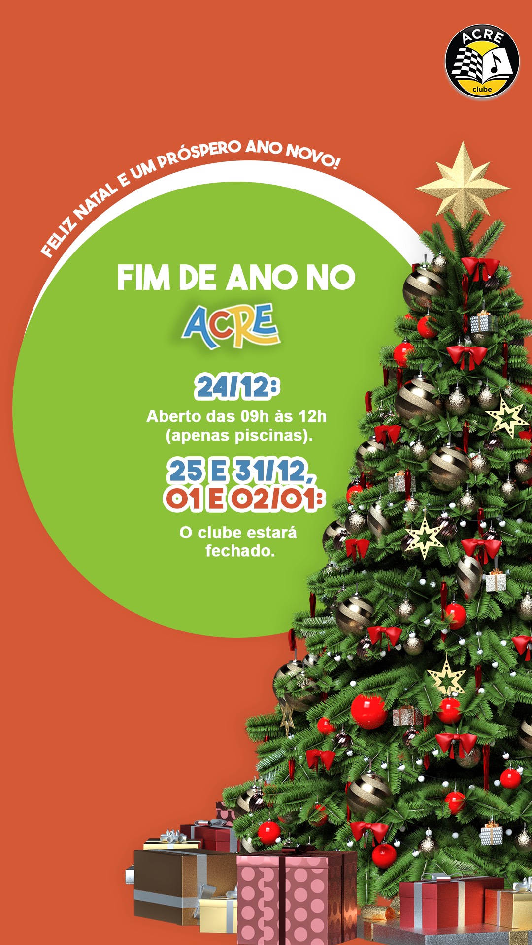 FIM DE ANO NO ACRE CLUBE! - Acre Clube  Associação cultural recreativa  esportiva